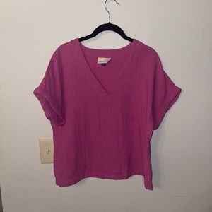 Target Pink Linen Shirt